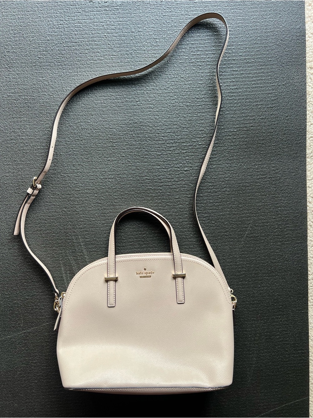 Kate Spade Light Cream Dome Crossbody Satchel